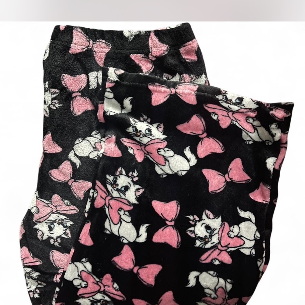 Cute Cat and Bow Print Pajama Pants